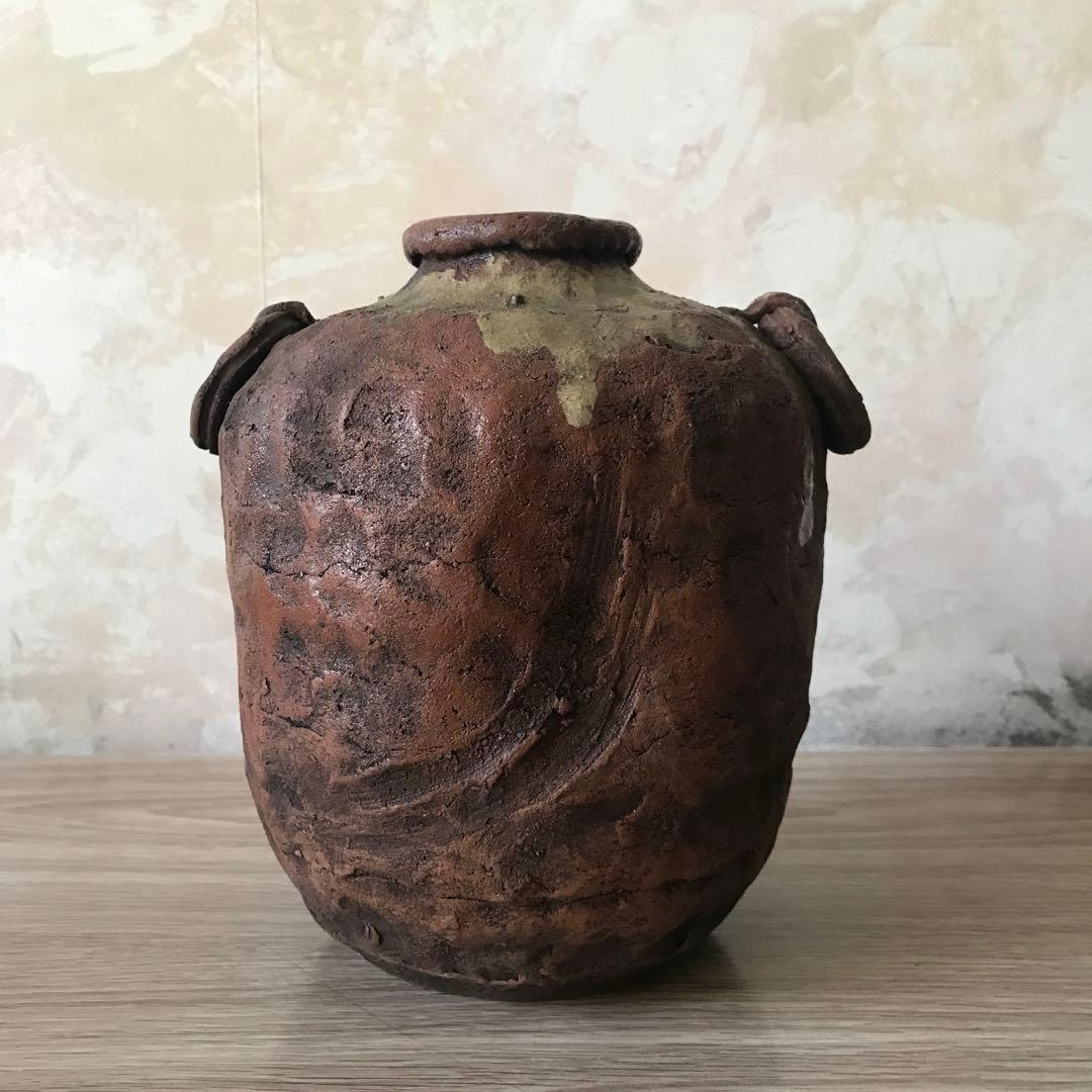 常滑焼　紐作り　壺3点