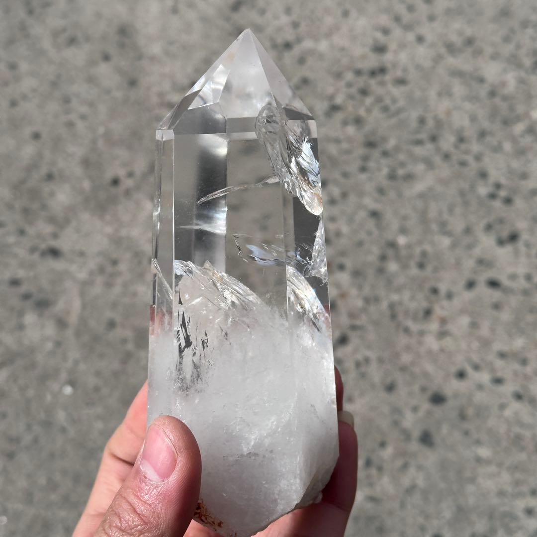 天然石虹いっぱい水晶のポイント　ご購入前に在庫確認必要G.755