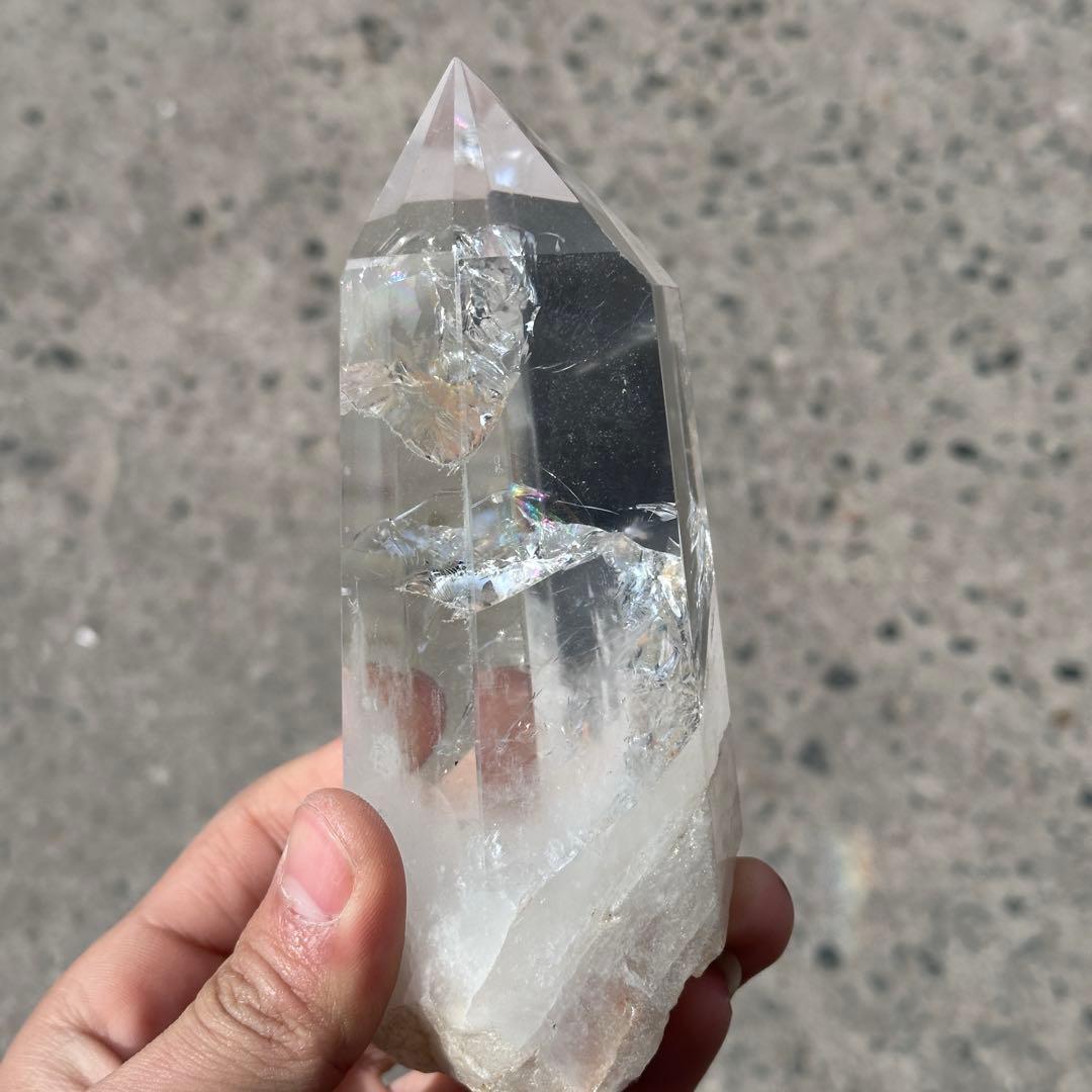 天然石虹いっぱい水晶のポイント　ご購入前に在庫確認必要G.755