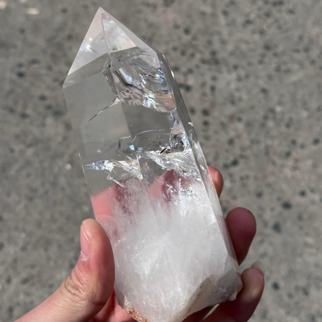 天然石虹いっぱい水晶のポイント　ご購入前に在庫確認必要G.755