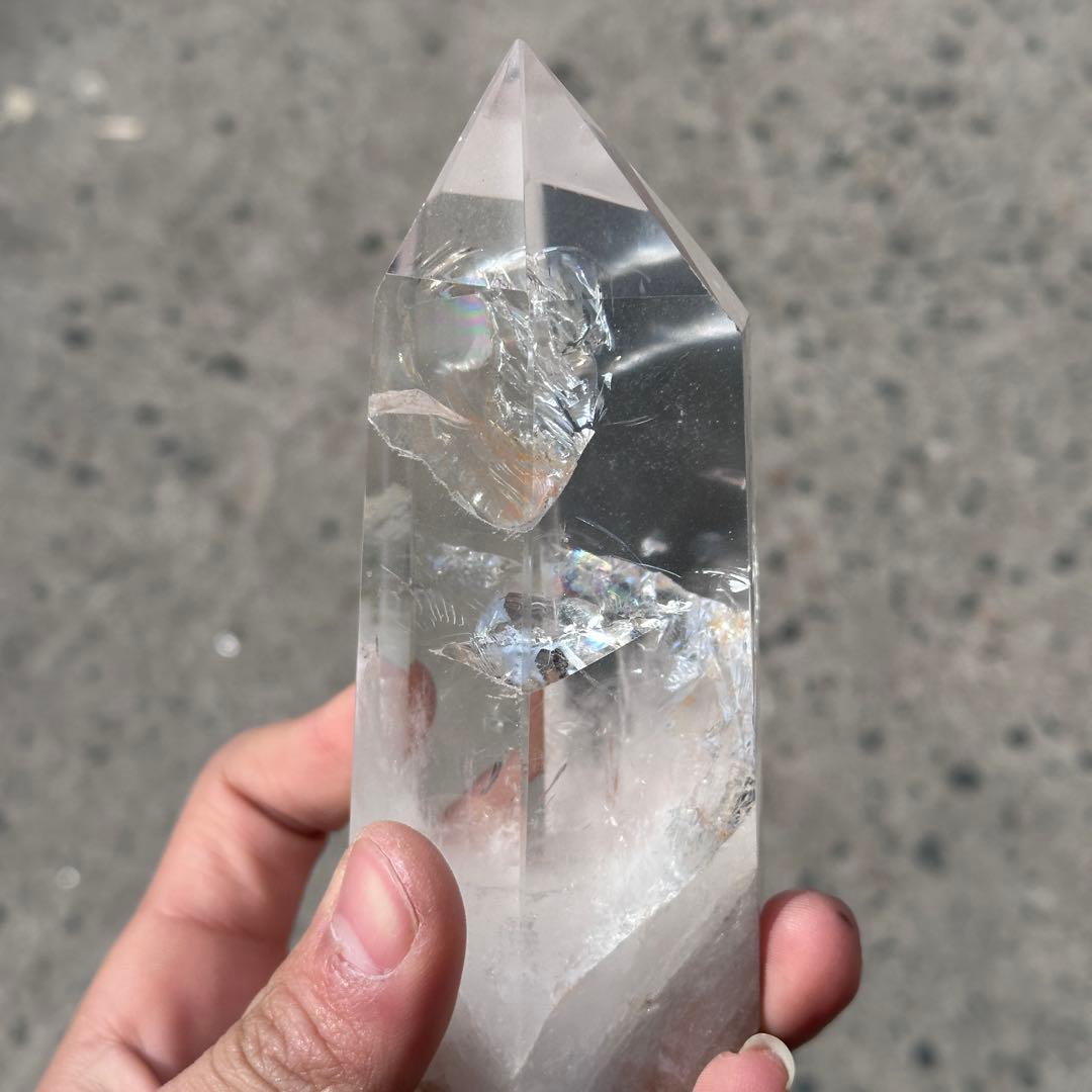 天然石虹いっぱい水晶のポイント　ご購入前に在庫確認必要G.755