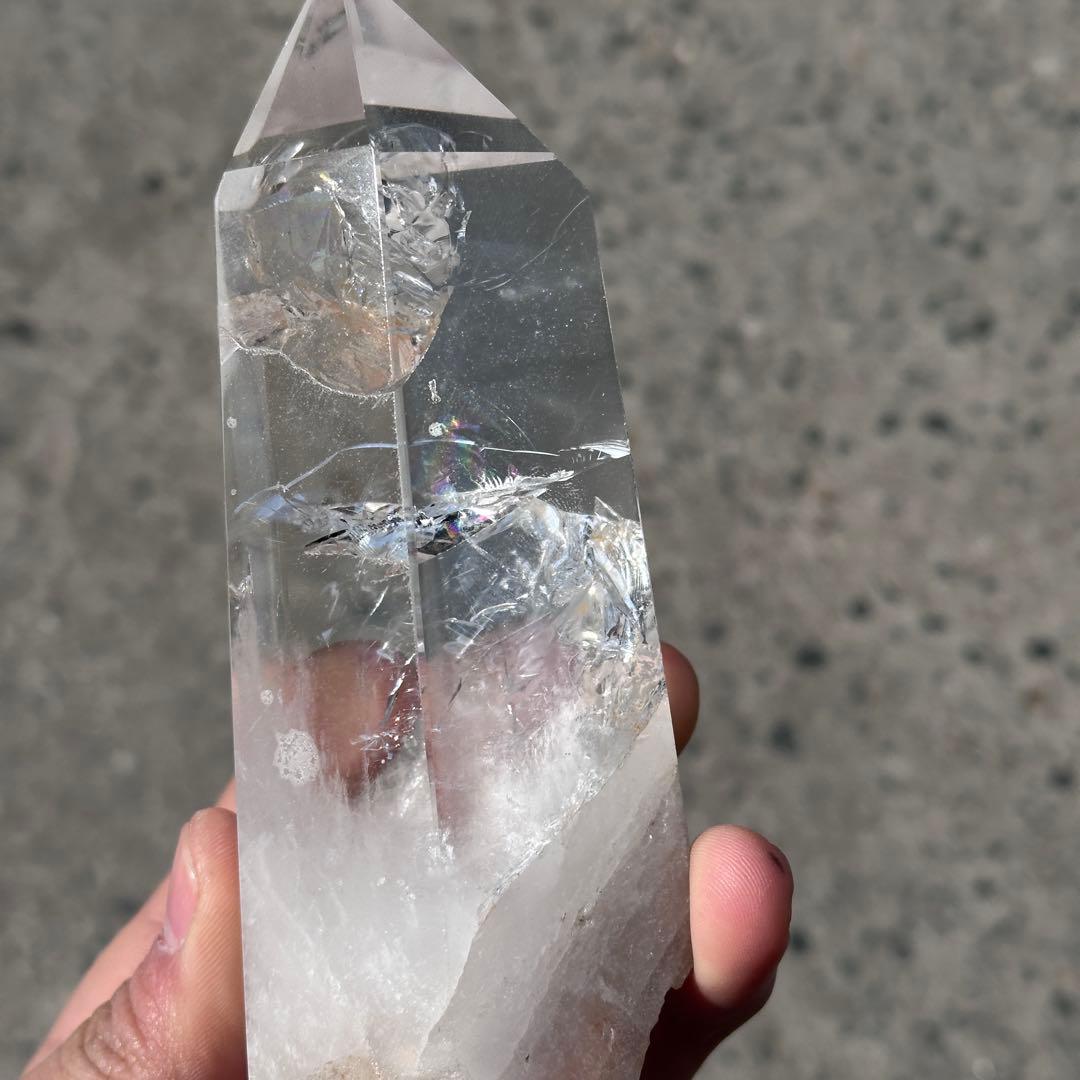 天然石虹いっぱい水晶のポイント　ご購入前に在庫確認必要G.755