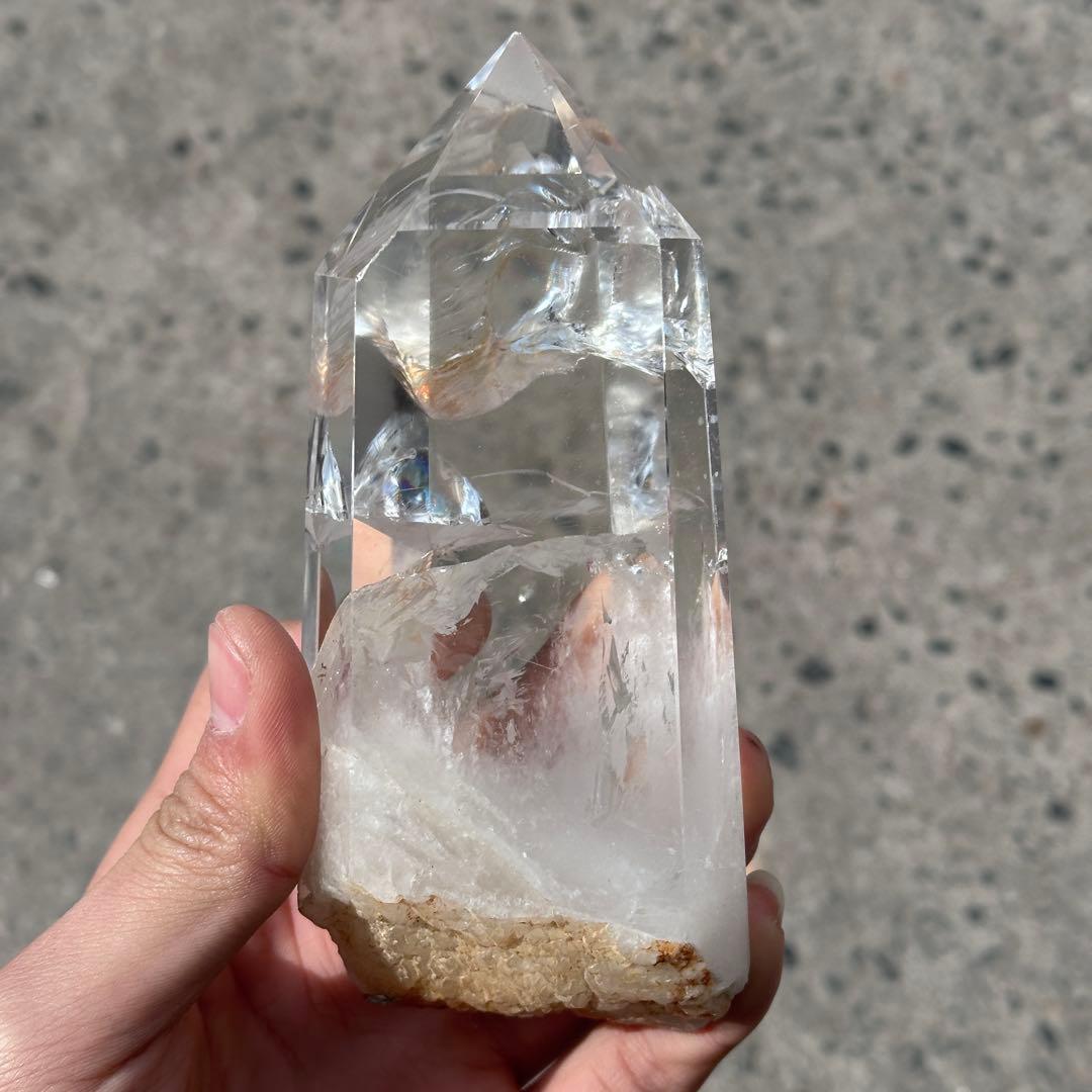 天然石虹いっぱい水晶のポイント　ご購入前に在庫確認必要G.755