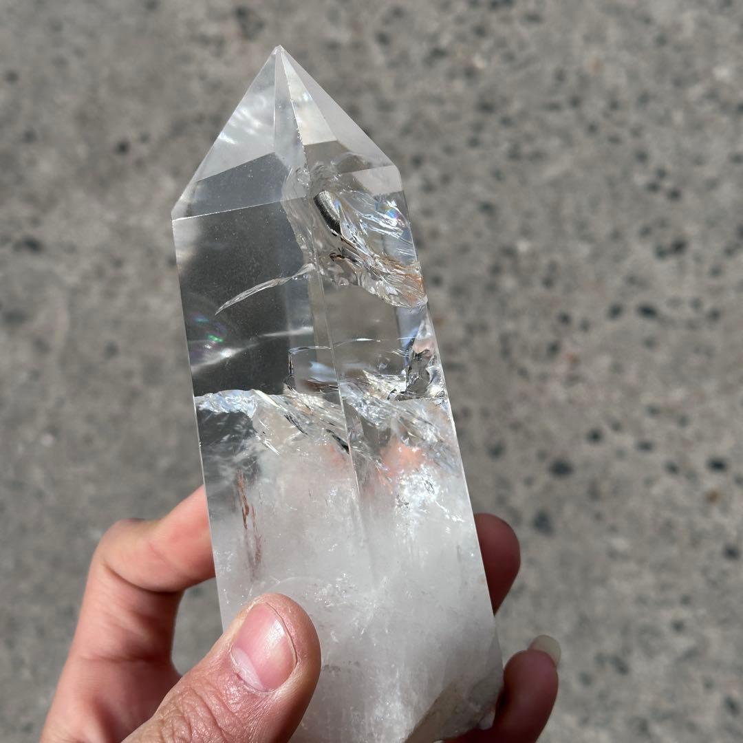 天然石虹いっぱい水晶のポイント　ご購入前に在庫確認必要G.755