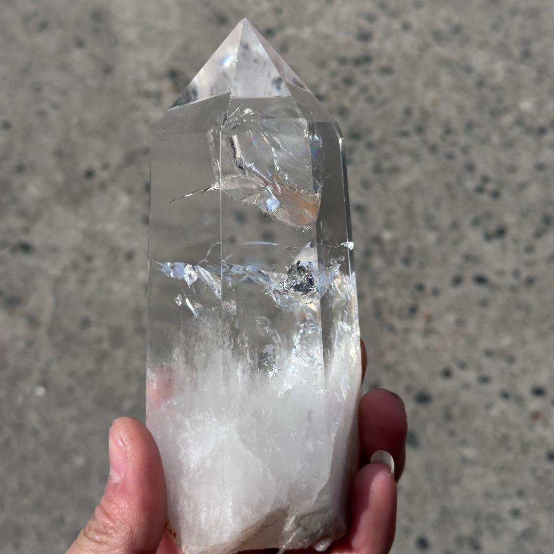 天然石虹いっぱい水晶のポイント　ご購入前に在庫確認必要G.755