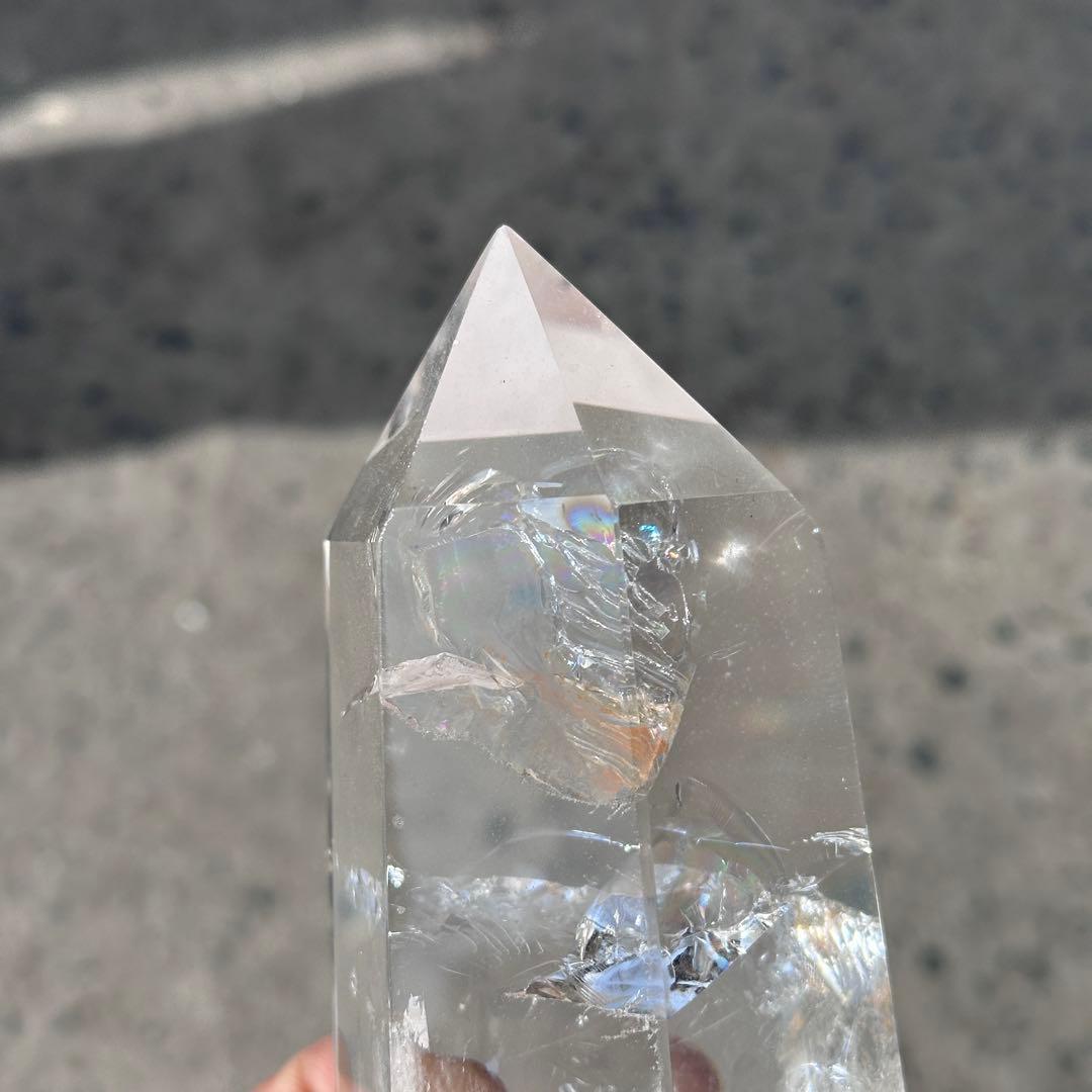 天然石虹いっぱい水晶のポイント　ご購入前に在庫確認必要G.755