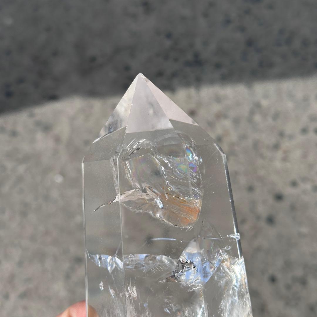 天然石虹いっぱい水晶のポイント　ご購入前に在庫確認必要G.755