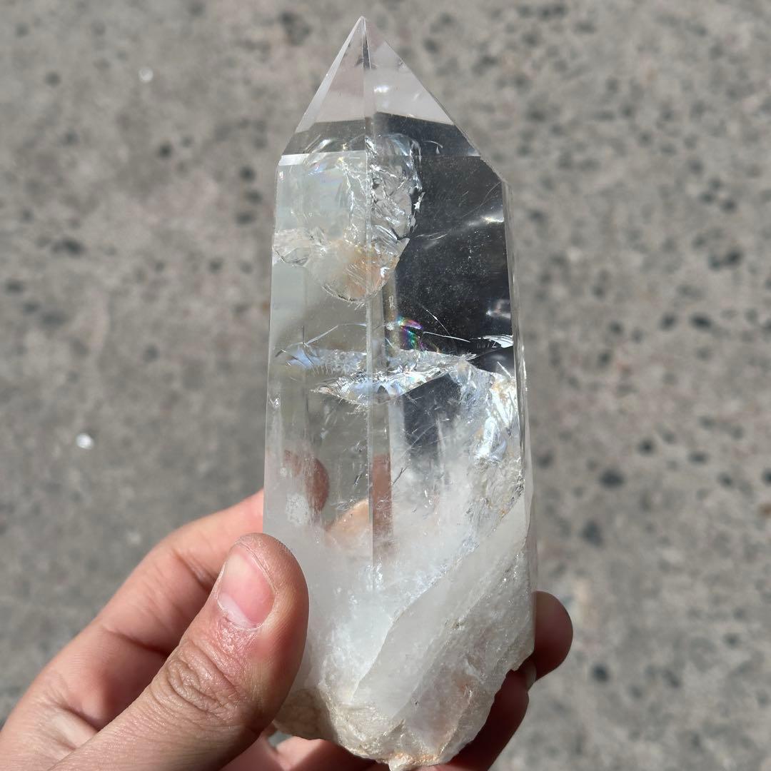 天然石虹いっぱい水晶のポイント　ご購入前に在庫確認必要G.755