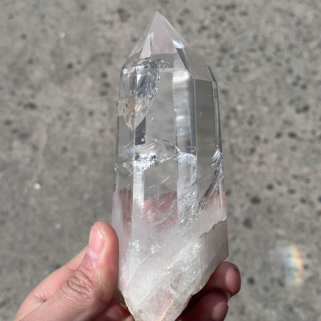 天然石虹いっぱい水晶のポイント　ご購入前に在庫確認必要G.755