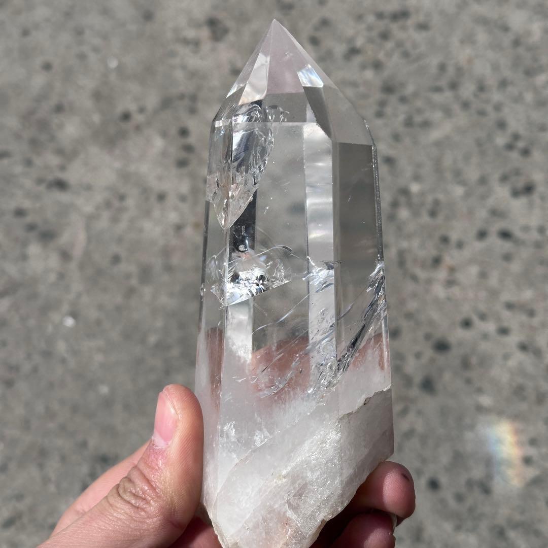 天然石虹いっぱい水晶のポイント　ご購入前に在庫確認必要G.755