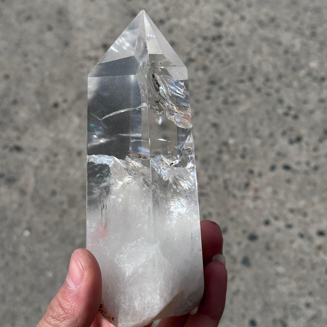 天然石虹いっぱい水晶のポイント　ご購入前に在庫確認必要G.755