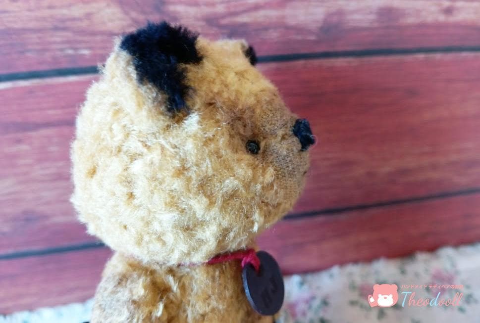 ハンドメイド アンティーク風黒耳ベアー