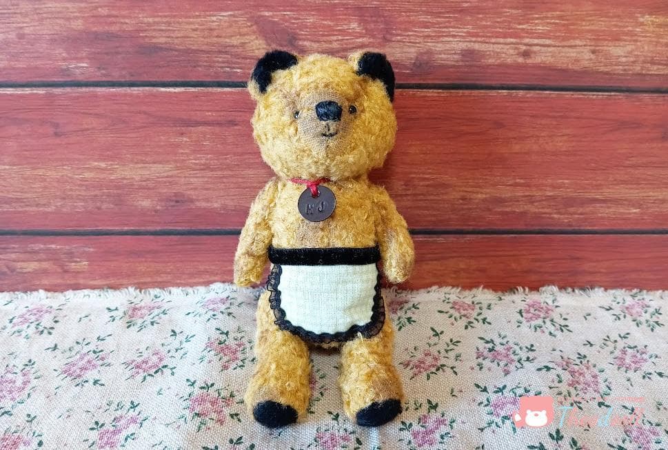 ハンドメイド アンティーク風黒耳ベアー