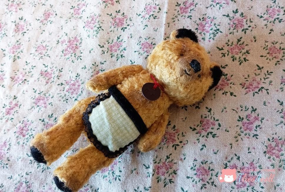 ハンドメイド アンティーク風黒耳ベアー