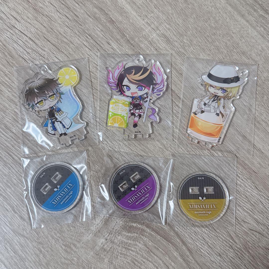 にじさんじENアニメイトカフェコラボグッズセット(ファイル・缶バッジ・アクスタ)