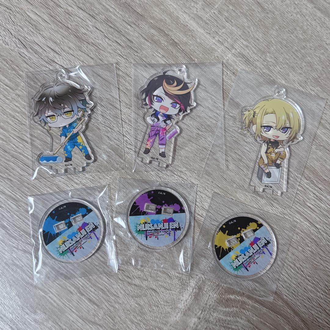 にじさんじENアニメイトカフェコラボグッズセット(ファイル・缶バッジ・アクスタ)