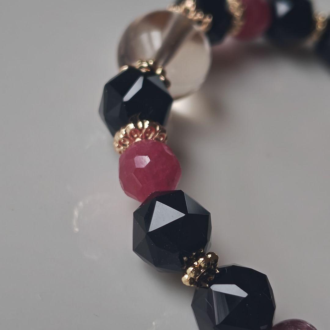 専用です♡華奢ブレス✡極みゴールデンスキャポライト、モリオン、ルビー、トルマリン