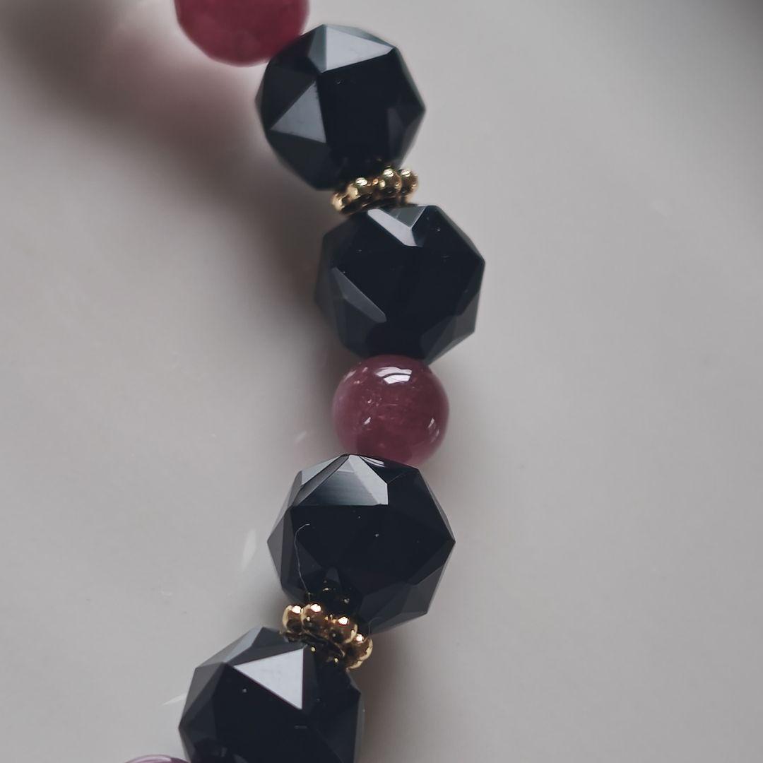 専用です♡華奢ブレス✡極みゴールデンスキャポライト、モリオン、ルビー、トルマリン