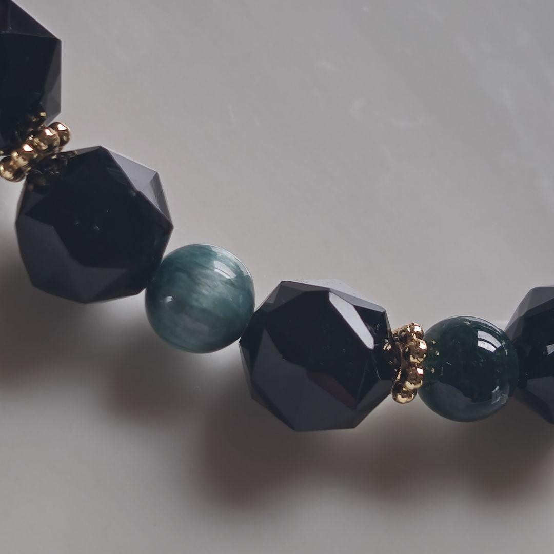 専用です♡華奢ブレス✡極みゴールデンスキャポライト、モリオン、ルビー、トルマリン