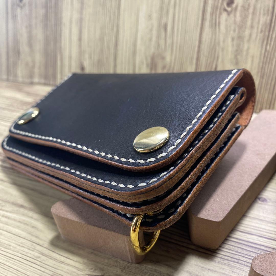 【きむたい様】専用ミドルトラッカーウォレット2丘染め（茶芯）オーダー