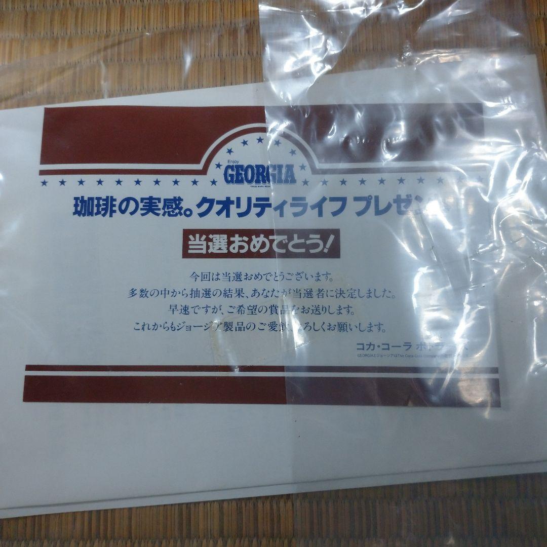 未使用品　ジョージア AM/FMラジオ 当選品 ノベルティ　木製