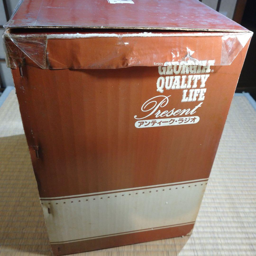 未使用品　ジョージア AM/FMラジオ 当選品 ノベルティ　木製