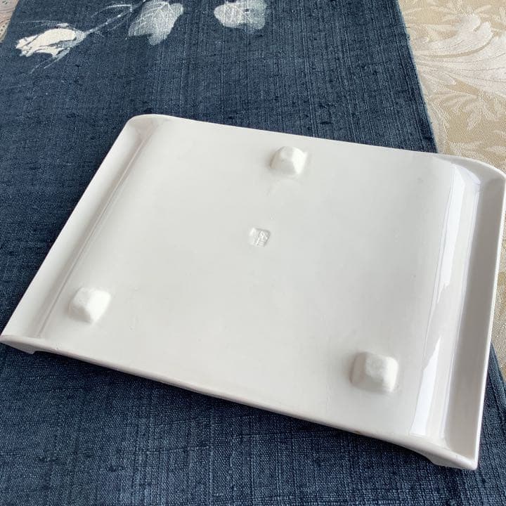 三川内焼 白磁両縁上がり三つ足盛り皿 10枚 TO0002