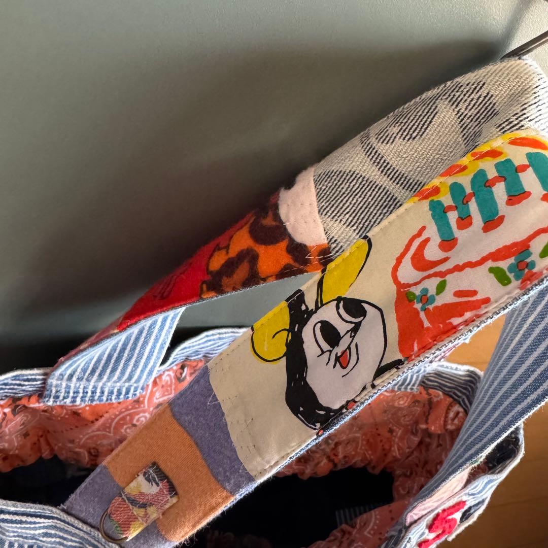 ハンドメイド デニムリメイク バッグ ヒッコリー 2way 60