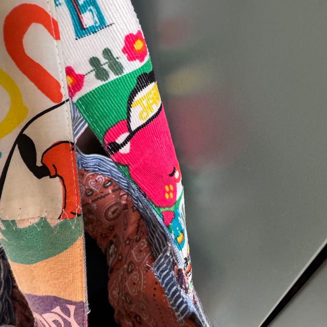 ハンドメイド デニムリメイク バッグ ヒッコリー 2way 60