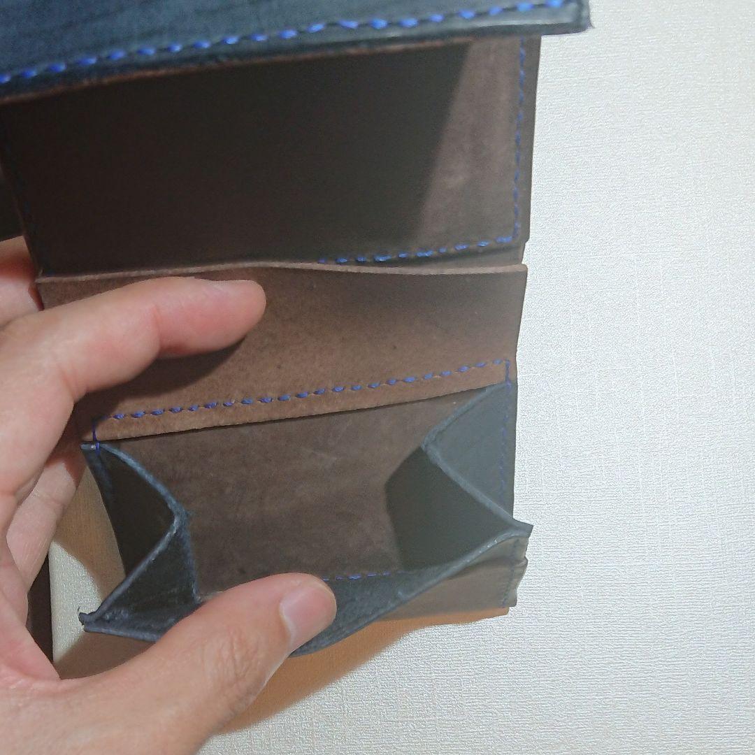 ヌバックレザー二つ降り財布