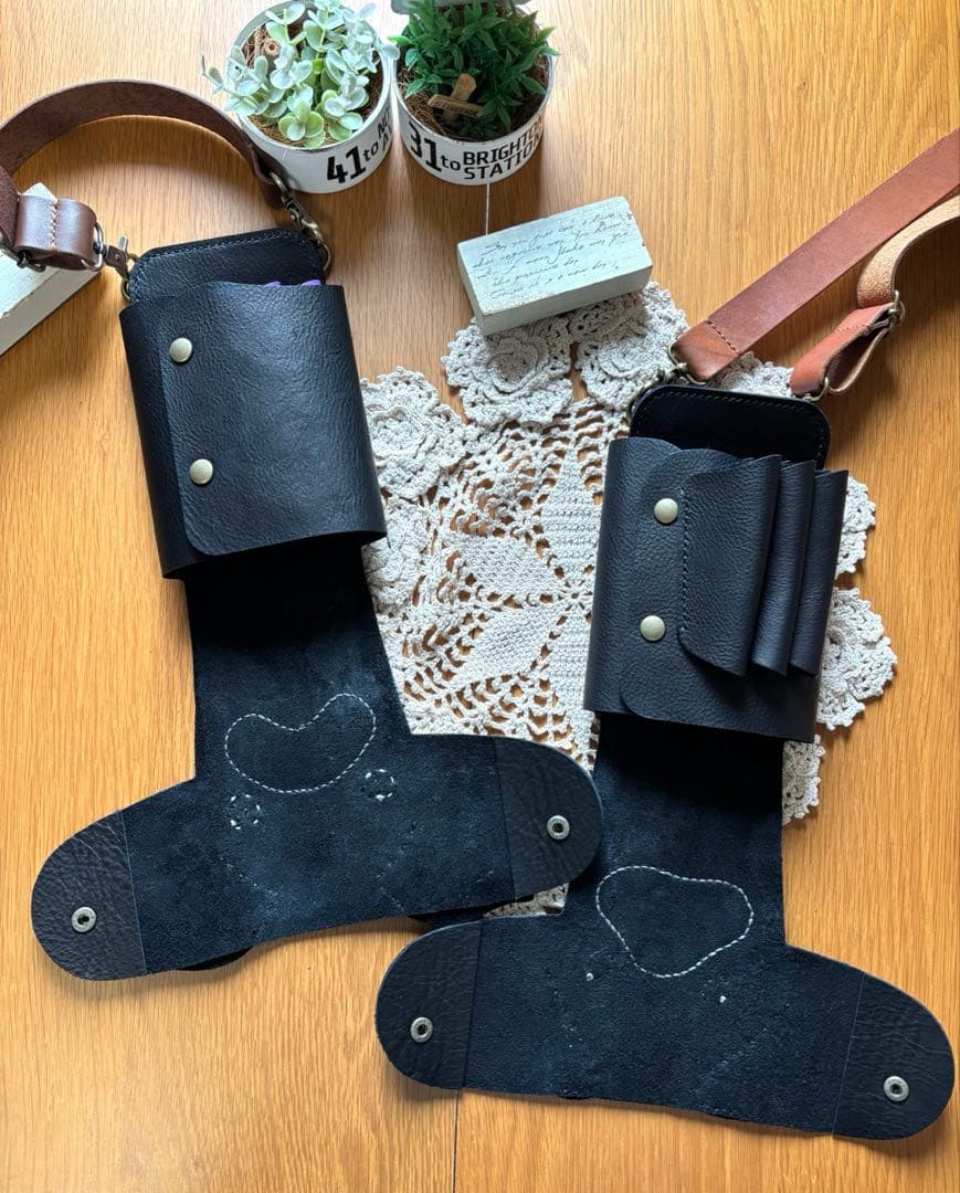 ご確認用　牛革　シザーケース　トリマー　レザー　美容師　フレンチブル　パグ　本革