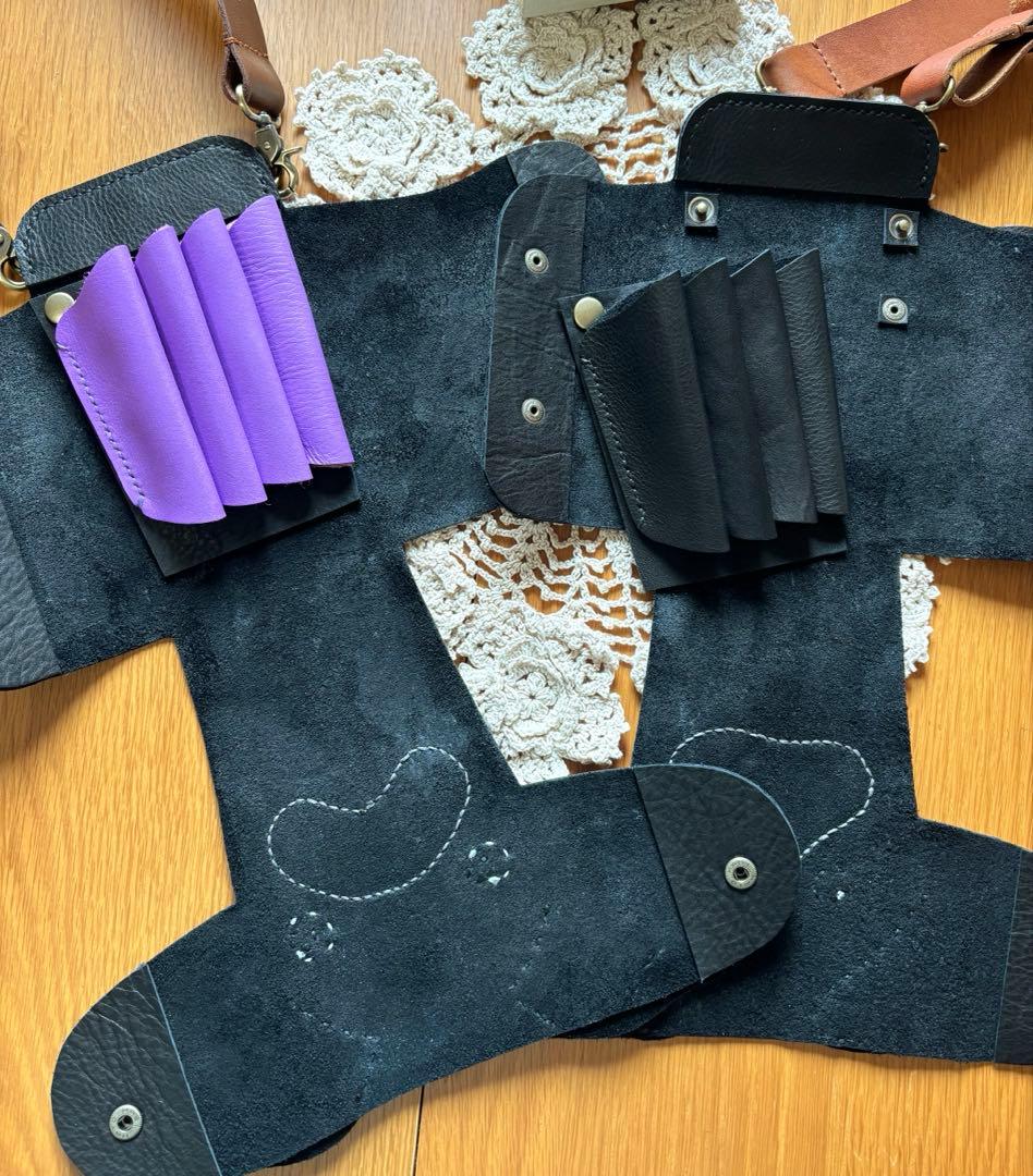 ご確認用　牛革　シザーケース　トリマー　レザー　美容師　フレンチブル　パグ　本革