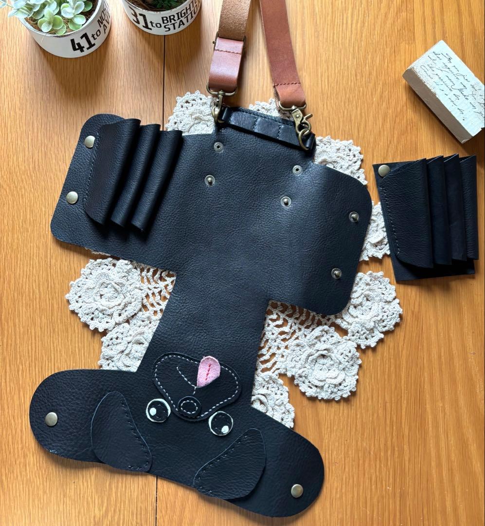 ご確認用　牛革　シザーケース　トリマー　レザー　美容師　フレンチブル　パグ　本革