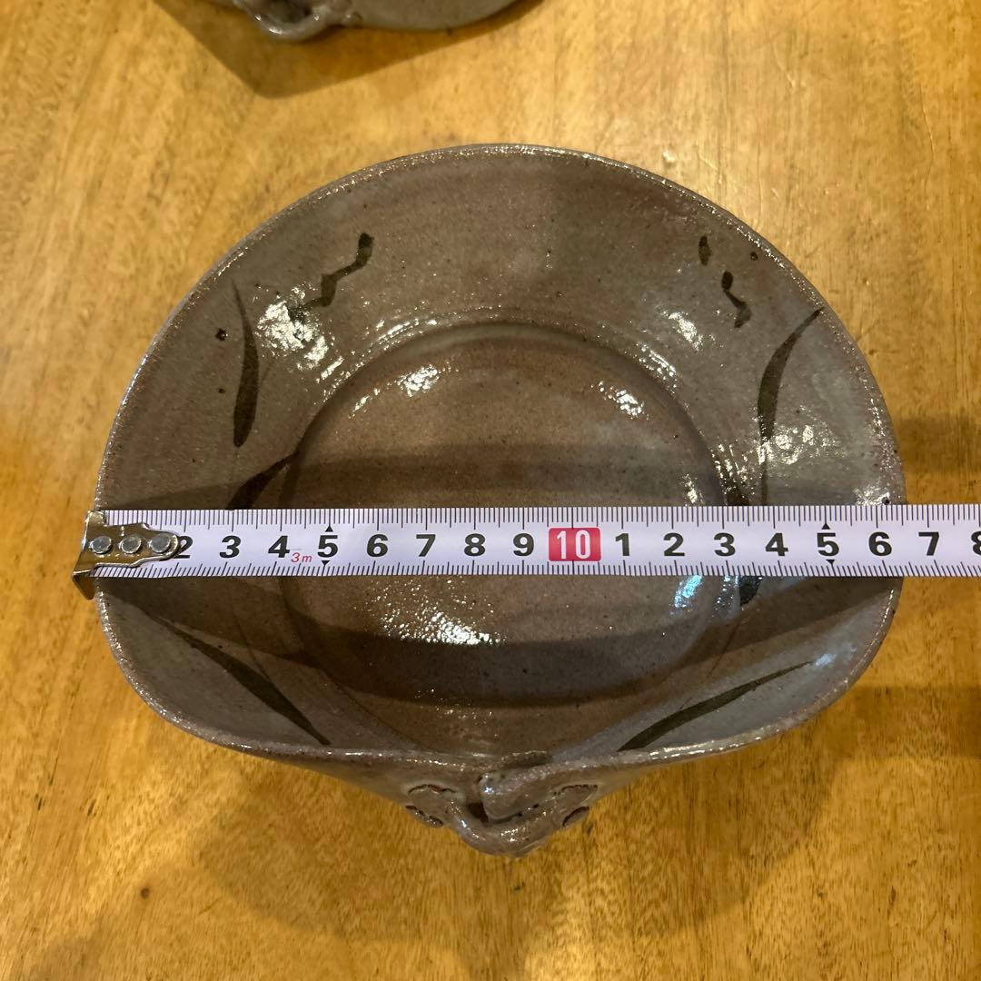 唐津焼　絵唐津蛤形向付　三枚