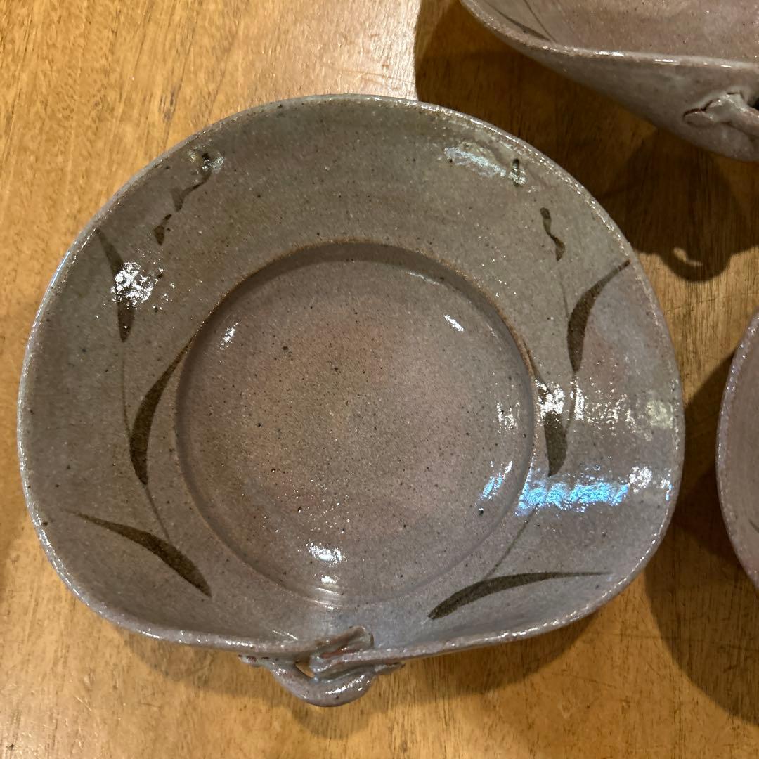 唐津焼　絵唐津蛤形向付　三枚