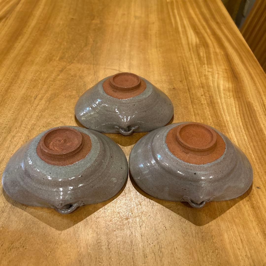 唐津焼　絵唐津蛤形向付　三枚