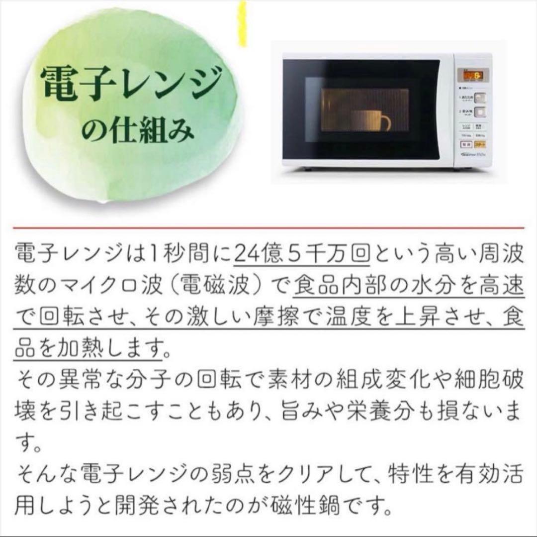 磁性鍋　両手鍋Lサイズ　４点セット（深鍋、浅鍋、ふた、スノコ） 調理器具　電磁波