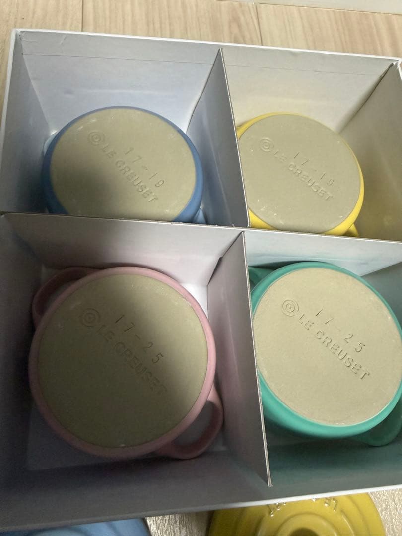 【未使用品】LE CREUSET ミニココット ソルベコレクション4個セット