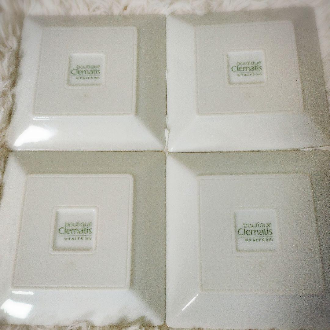 TAITU Italy タイツー　角皿　4枚