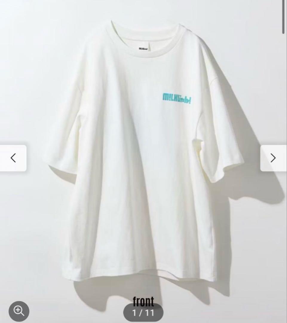 【限定値下げ】M!LKじゃん！シルエットプリントＴシャツ〈オフホワイト〉