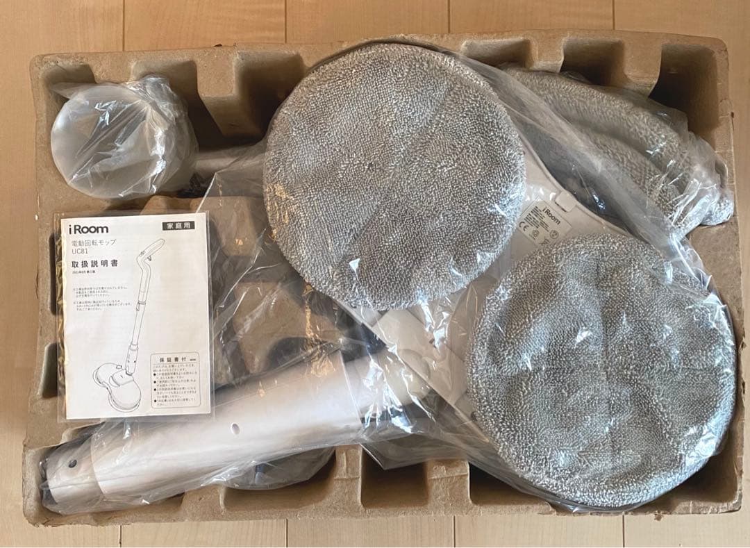 【美品】 iRoom 電動式回転モップクリーナー CU81パット4枚付き