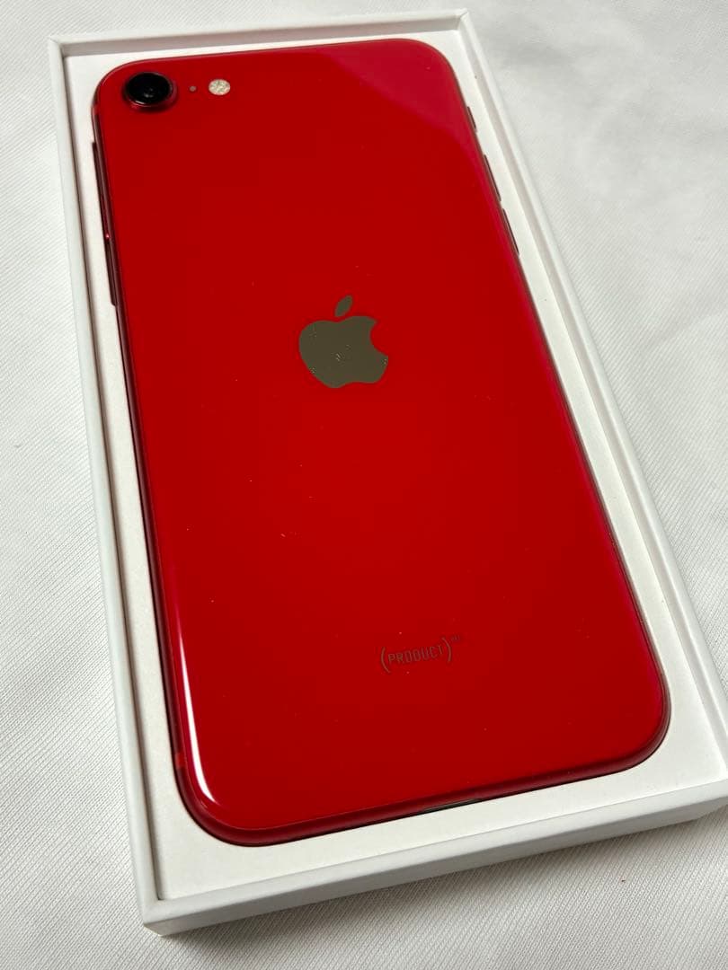 ★iPhone SE2 赤64GB SIMフリー バッテリー100% 箱付き★