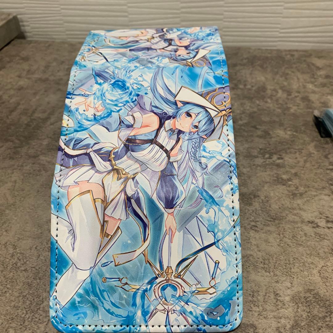 遊戯王 聖殿の水遣い 合皮製デッキケース　スリーブ二点セット
