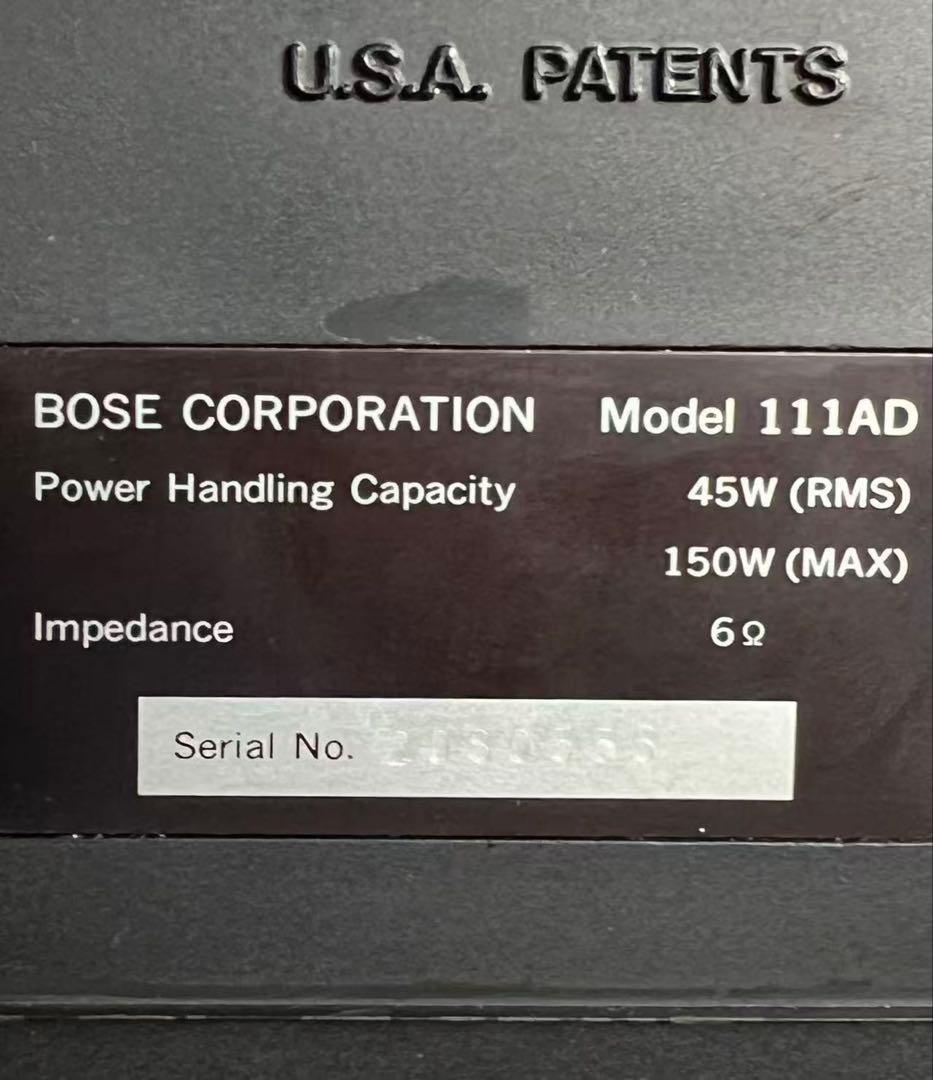 BOSE ボーズ　スピーカー 111AD ブラック 1個 ※動作確認済み