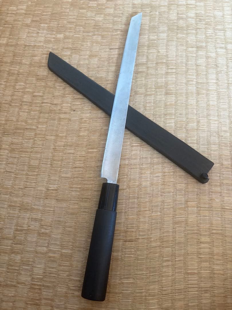 康明　特製　刺身包丁　刃渡り約27㎝　鞘付