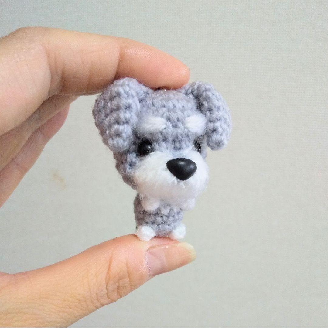 009　シュナウザーのあみぐるみ