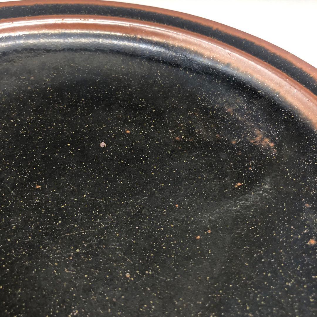 希少年代物レトロ厚み重厚感あり陶器お皿プレート24cm5枚ビンテージ食器骨董品