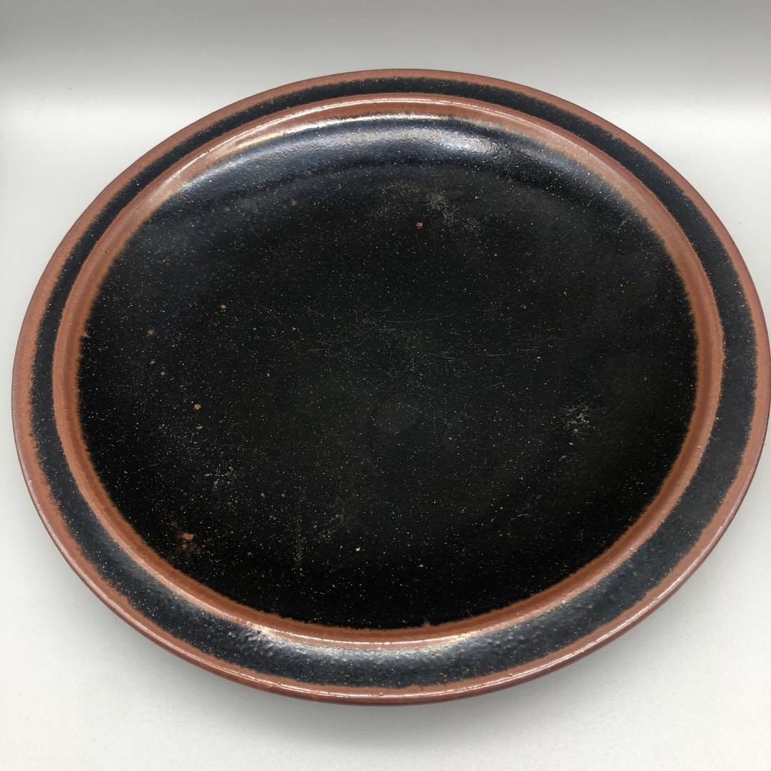 希少年代物レトロ厚み重厚感あり陶器お皿プレート24cm5枚ビンテージ食器骨董品