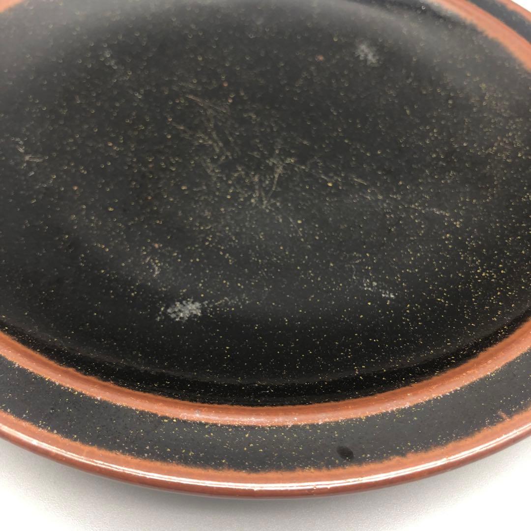 希少年代物レトロ厚み重厚感あり陶器お皿プレート24cm5枚ビンテージ食器骨董品