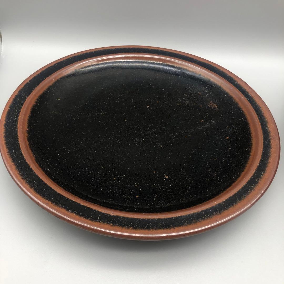 希少年代物レトロ厚み重厚感あり陶器お皿プレート24cm5枚ビンテージ食器骨董品